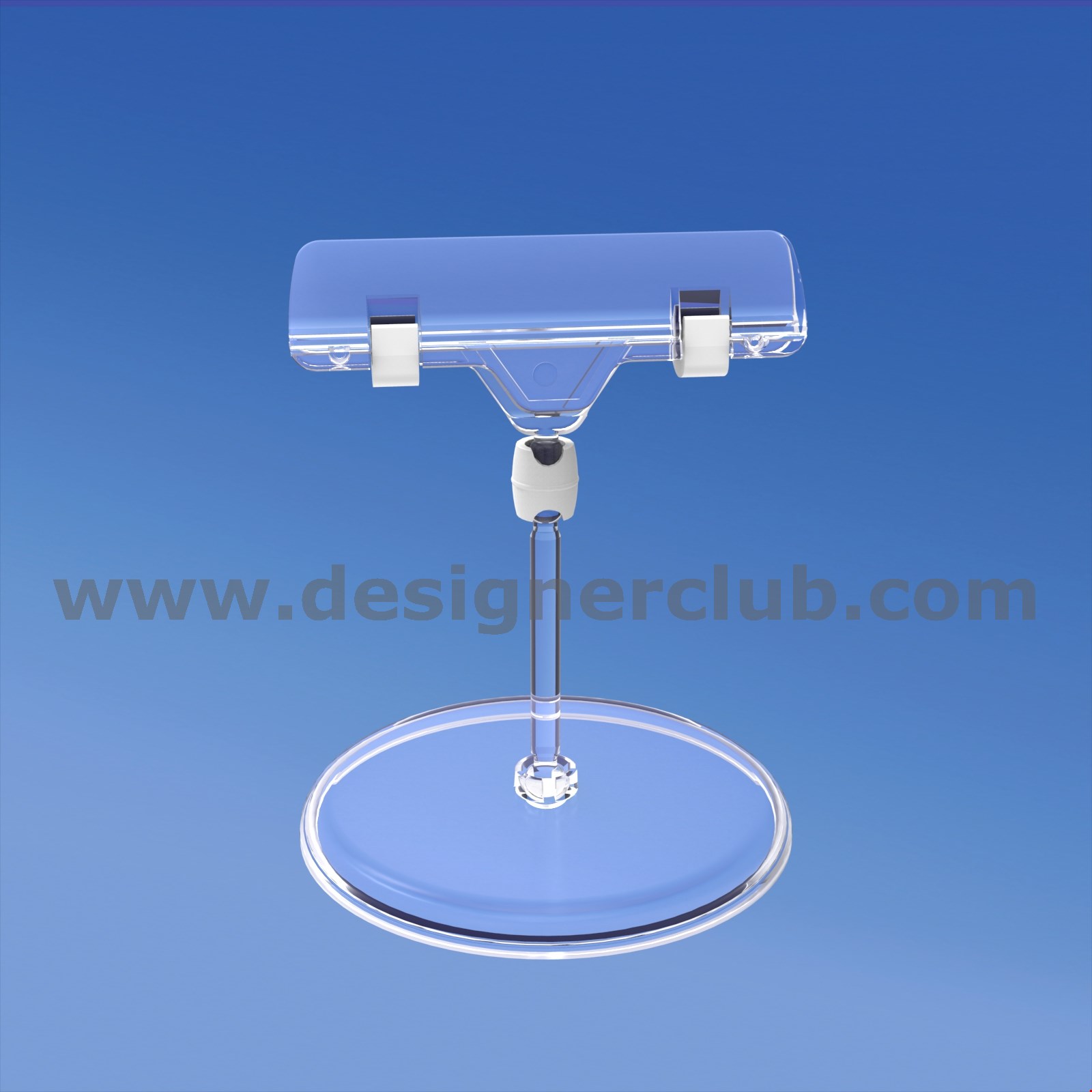 BASE Ø 85 MM. AVEC TIGE 50 MM. ET PORTE-ÉTIQUETTE PINCE 80 MM