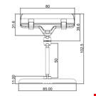 BASE DIAMETRO MM. 85 CON ASTA MM. 50 E PORTA MESSAGGIO A PINZA MM. 80