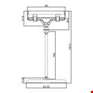BASE DIAMETRO MM. 85 CON ASTA MM. 100 E PORTA MESSAGGIO A PINZA MM. 80