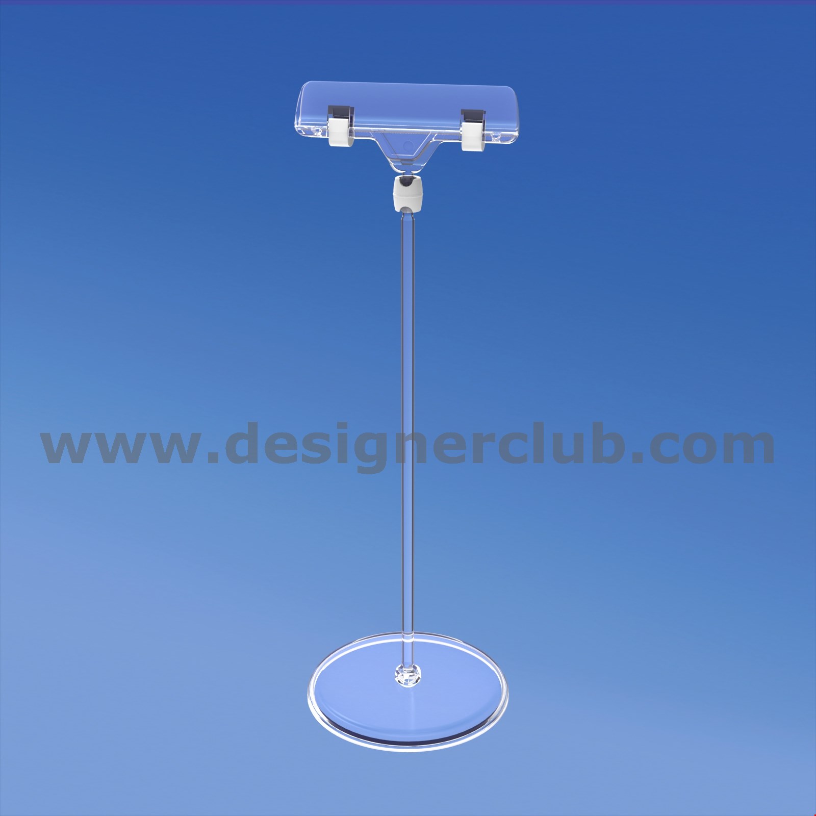 BASE DIAMETRO MM. 85 CON ASTA MM. 200 E PORTA MESSAGGIO A PINZA MM. 80