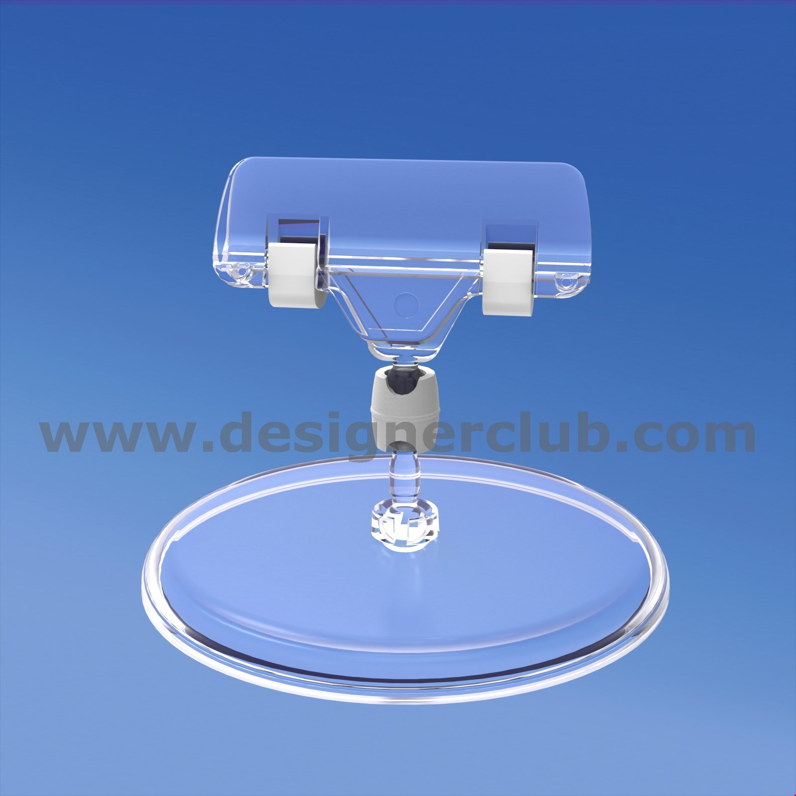 BASE DIAMETRO MM. 85 CON ASTA MM. 15 E PORTA MESSAGGIO A PINZA MM. 56