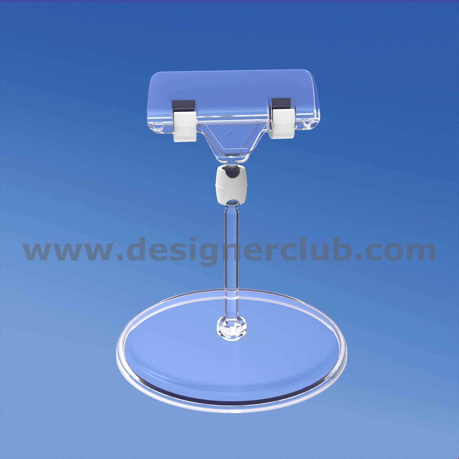 BASE DIAMETRO MM. 85 CON ASTA MM. 50 E PORTA MESSAGGIO A PINZA MM. 56