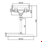 BASE DIAMETRO MM. 85 CON ASTA MM. 50 E PORTA MESSAGGIO A PINZA MM. 56