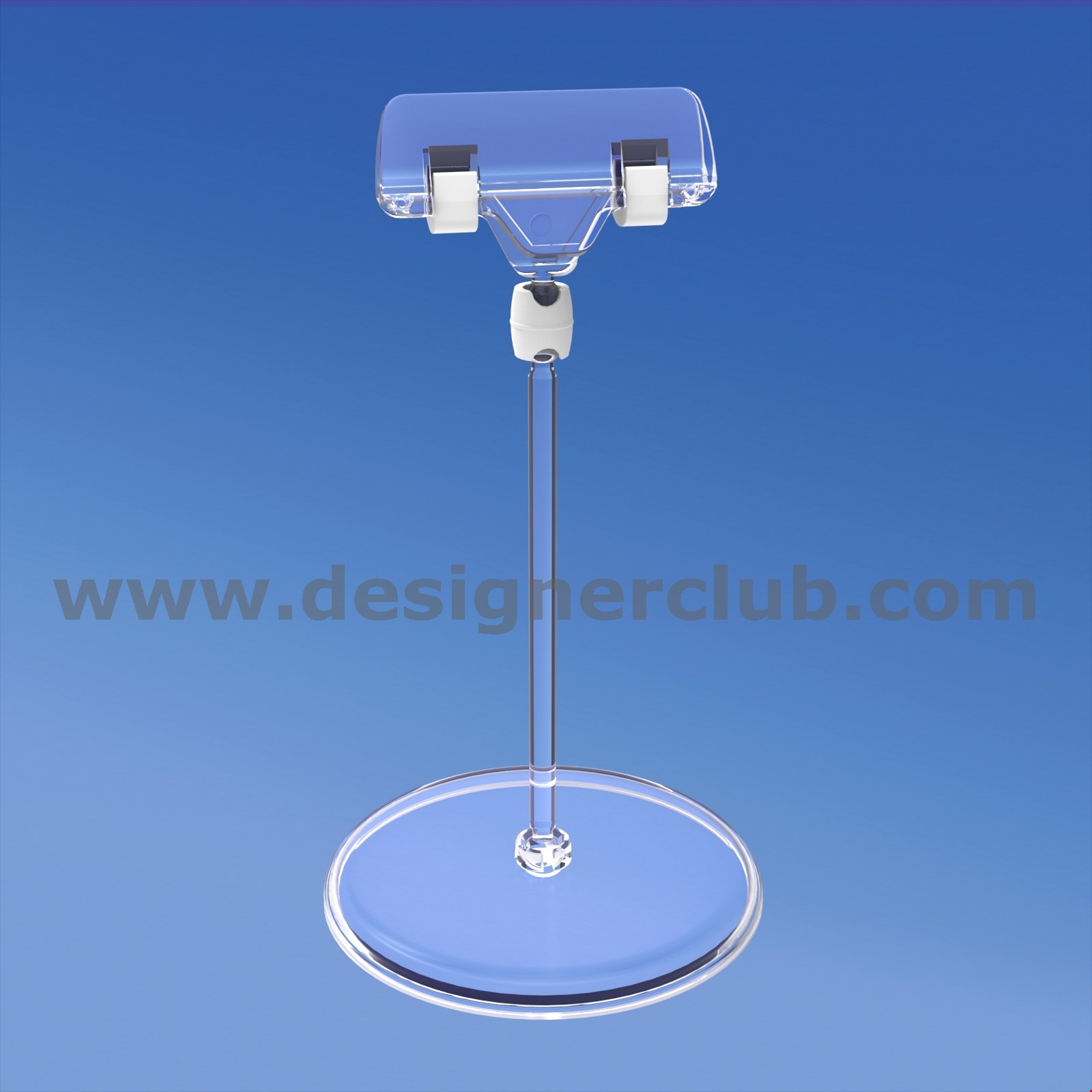 BASE DIAMETRO MM. 85 CON ASTA MM. 100 E PORTA MESSAGGIO A PINZA MM. 56