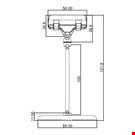 BASE DIAMETRO MM. 85 CON ASTA MM. 100 E PORTA MESSAGGIO A PINZA MM. 56
