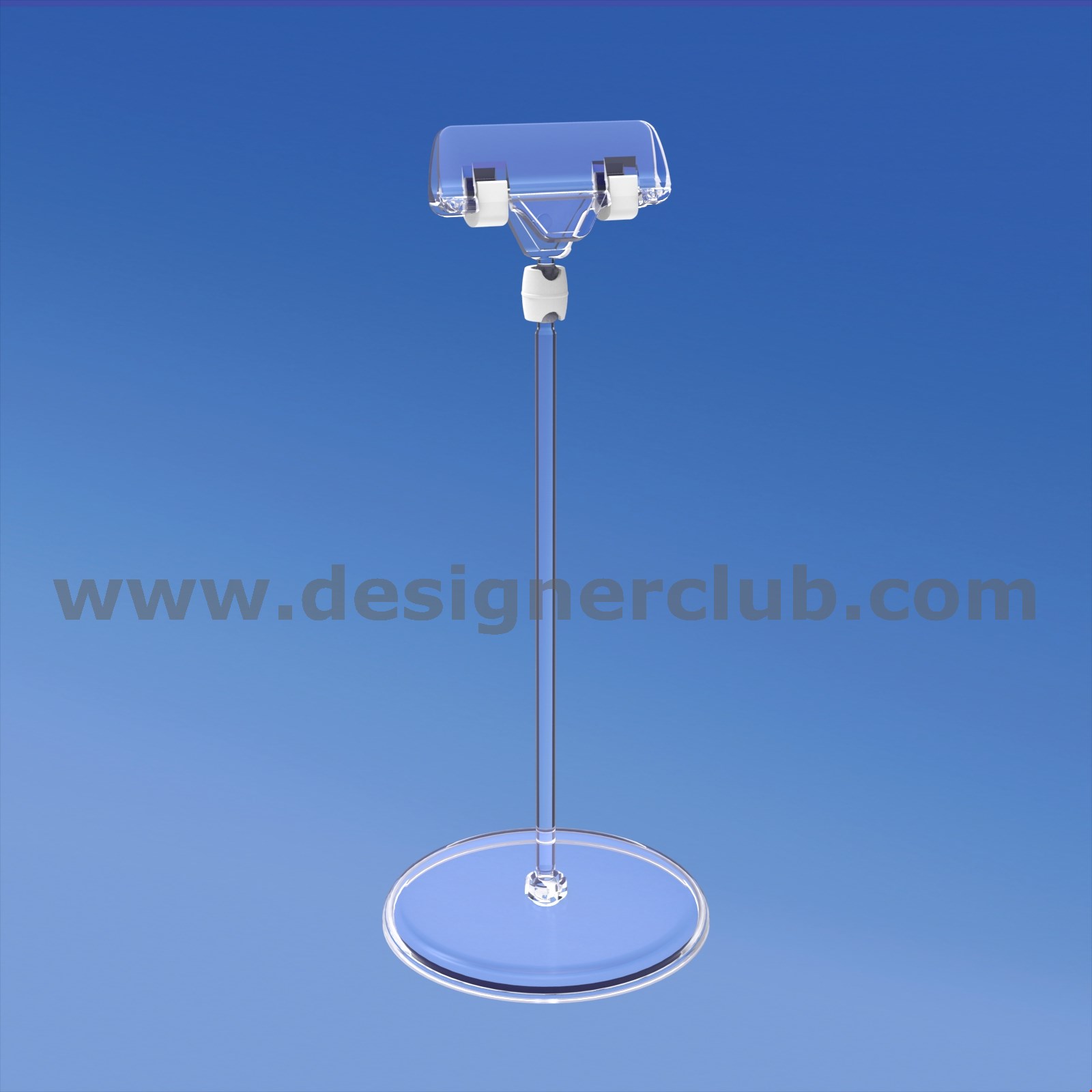 BASE DIAMETRO MM. 85 CON ASTA MM. 150 E PORTA MESSAGGIO A PINZA MM. 56