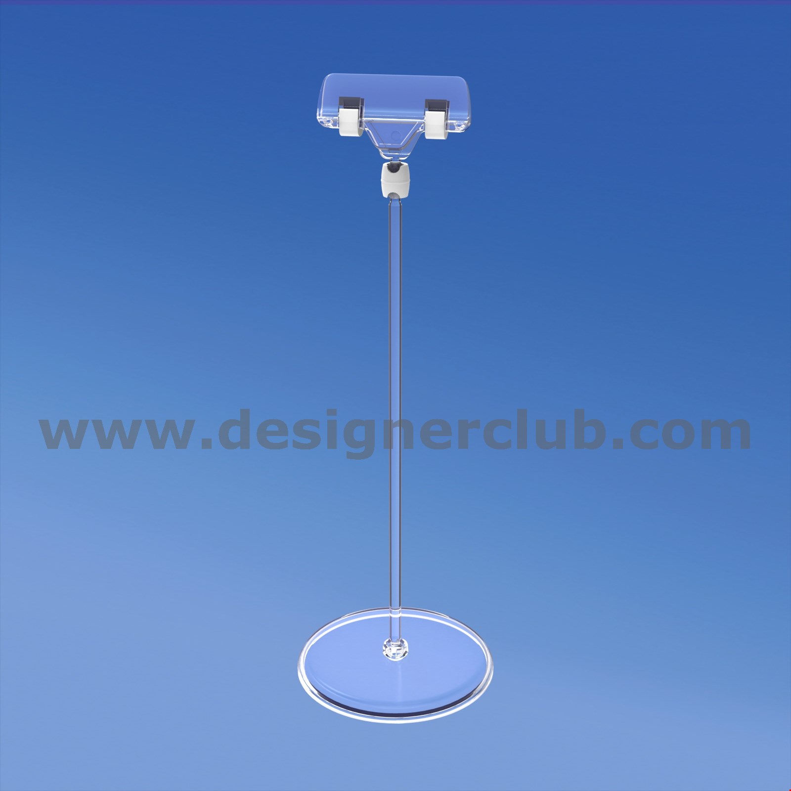 BASE DIAMETRO MM. 85 CON ASTA MM. 200 E PORTA MESSAGGIO A PINZA MM. 56