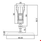 BASE DIAMETRO MM. 85 CON ASTA MM. 15 E PINZA