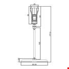BASE DIAMETRO MM. 85 CON ASTA MM. 100 E PINZA
