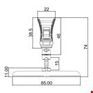 BASE DIAMETRO MM. 85 CON ASTA MM. 15 E MINI PINZA