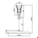 BASE DIAMETRO MM. 85 CON ASTA MM. 50 E MINI PINZA