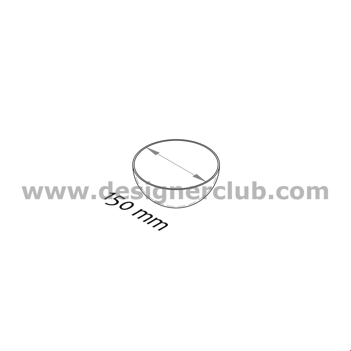 MEZZA SFERA DIAMETRO MM. 150
