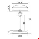 BASE DIAMETRO MM. 50 CON ASTA MM. 50 E PORTA MESSAGGIO MM. 50