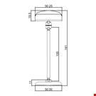 BASE DIAMETRO MM. 50 CON ASTA MM. 150 E PORTA MESSAGGIO MM. 50
