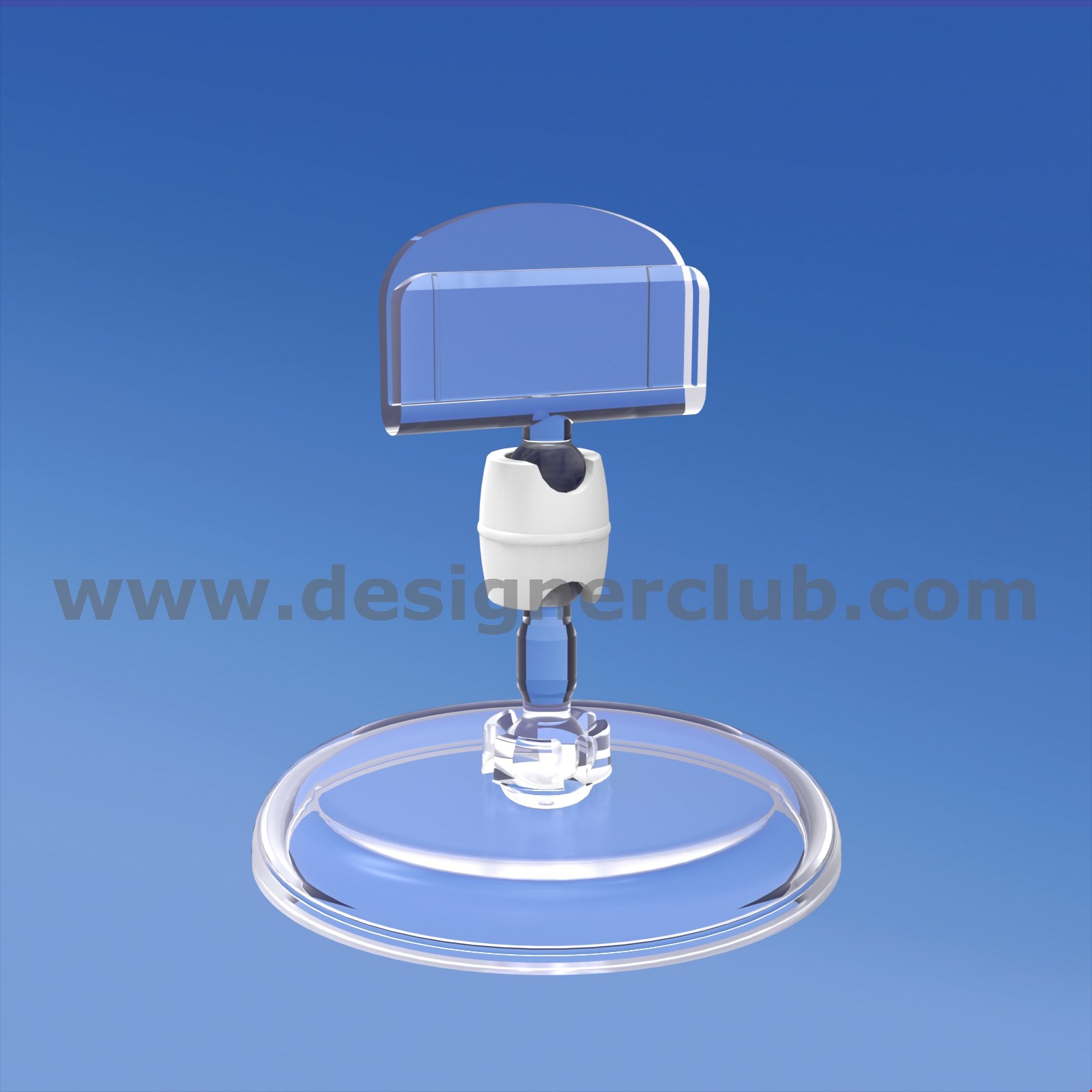 BASE DIAMETRO MM. 50 CON ASTA MM. 15 E PORTA MESSAGGIO MM. 27