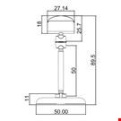BASE DIAMETRO MM. 50 CON ASTA MM. 50 E PORTA MESSAGGIO MM. 27