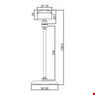 BASE DIAMETRO MM. 50 CON ASTA MM. 100 E PORTA MESSAGGIO MM. 27