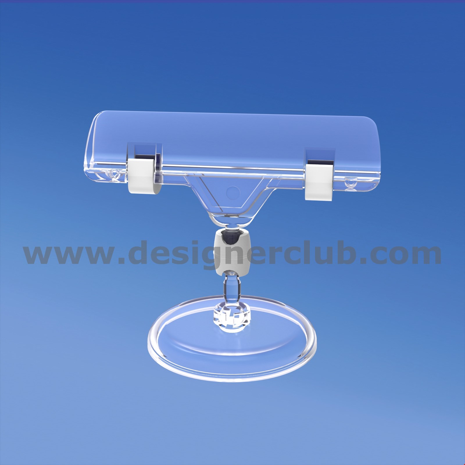 BASE DIAMETRO MM. 50 CON ASTA MM. 15 E PORTA MESSAGGIO A PINZA MM. 80