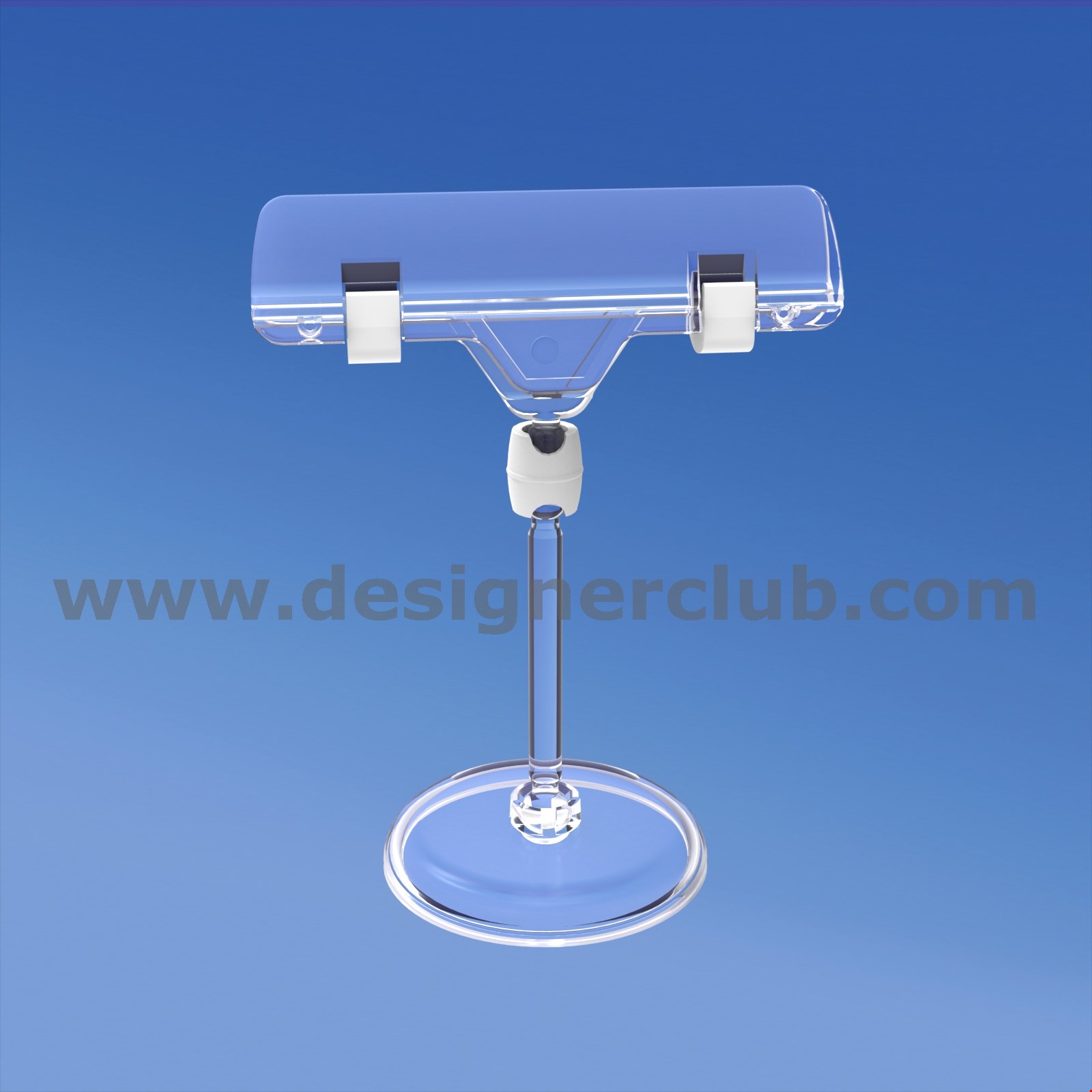 BASE DIAMETRO MM. 50 CON ASTA MM. 50 E PORTA MESSAGGIO A PINZA MM. 80