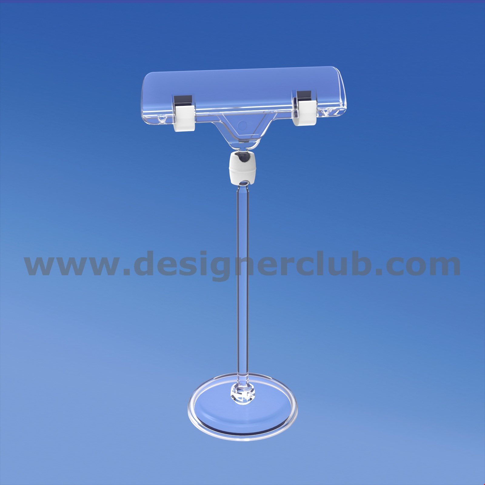 BASE DIAMETRO MM. 50 CON ASTA MM. 100 E PORTA MESSAGGIO A PINZA MM. 80