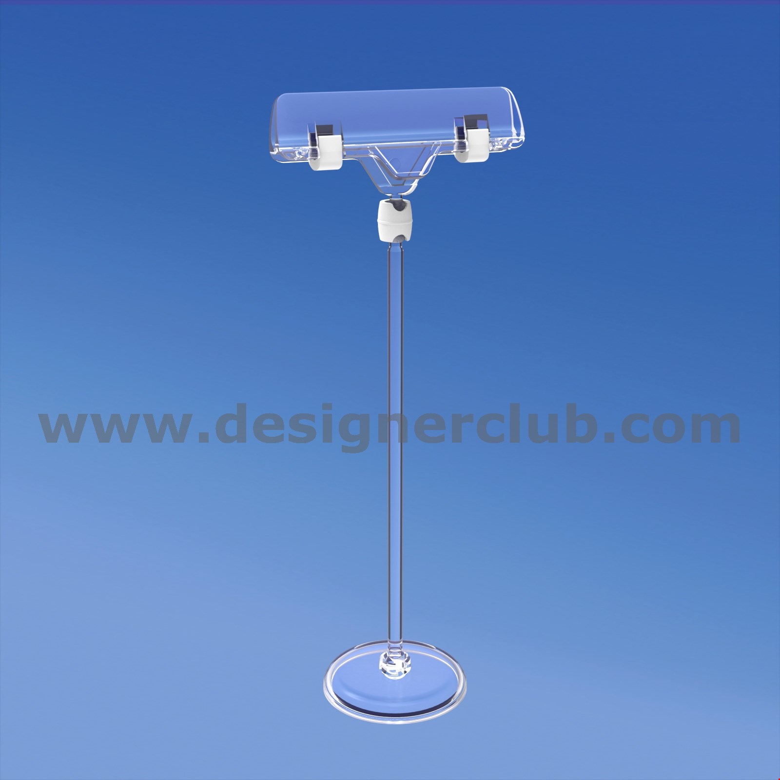 BASE DIAMETRO MM. 50 CON ASTA MM. 150 E PORTA MESSAGGIO A PINZA MM. 80