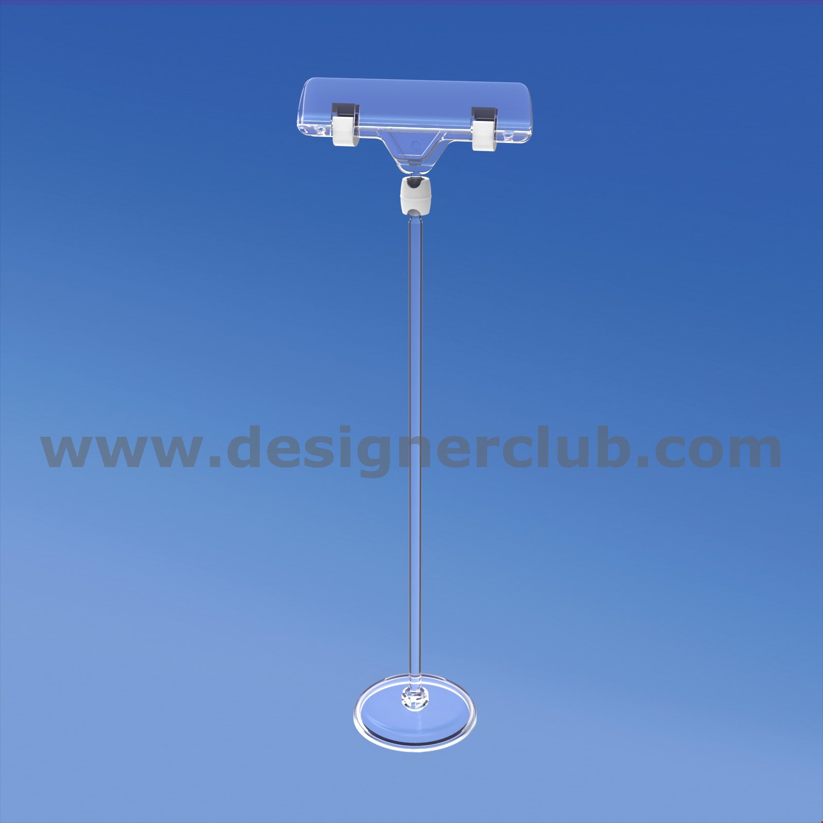 BASE DIAMETRO MM. 50 CON ASTA MM. 200 E PORTA MESSAGGIO A PINZA MM. 80