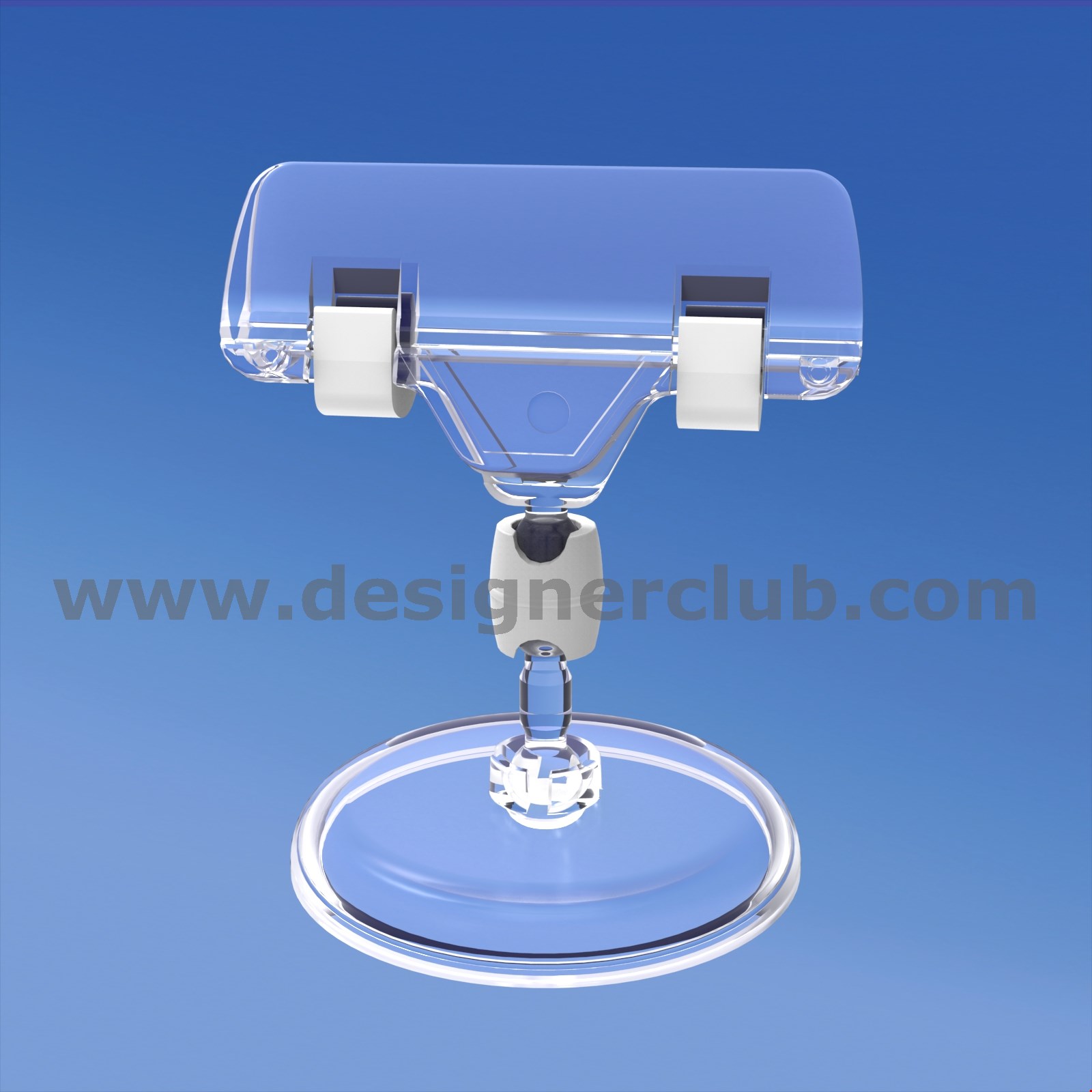 BASE DIAMETRO MM. 50 CON ASTA MM. 15 E PORTA MESSAGGIO A PINZA MM. 56