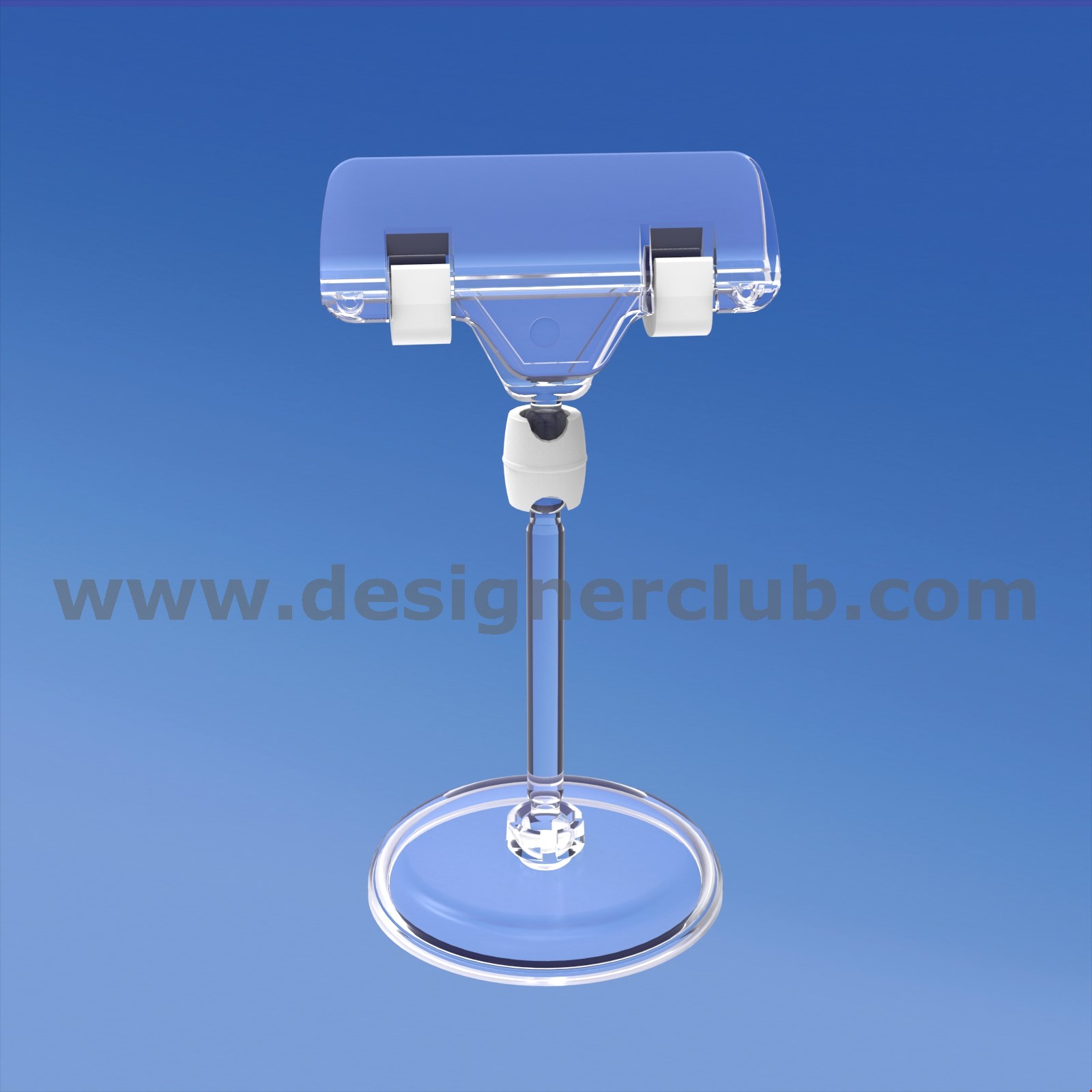 BASE DIAMETRO MM. 50 CON ASTA MM. 50 E PORTA MESSAGGIO A PINZA MM. 56