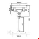 BASE DIAMETRO MM. 50 CON ASTA MM. 50 E PORTA MESSAGGIO A PINZA MM. 56