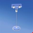 BASE DIAMETRO MM. 50 CON ASTA MM. 100 E PORTA MESSAGGIO A PINZA MM. 56