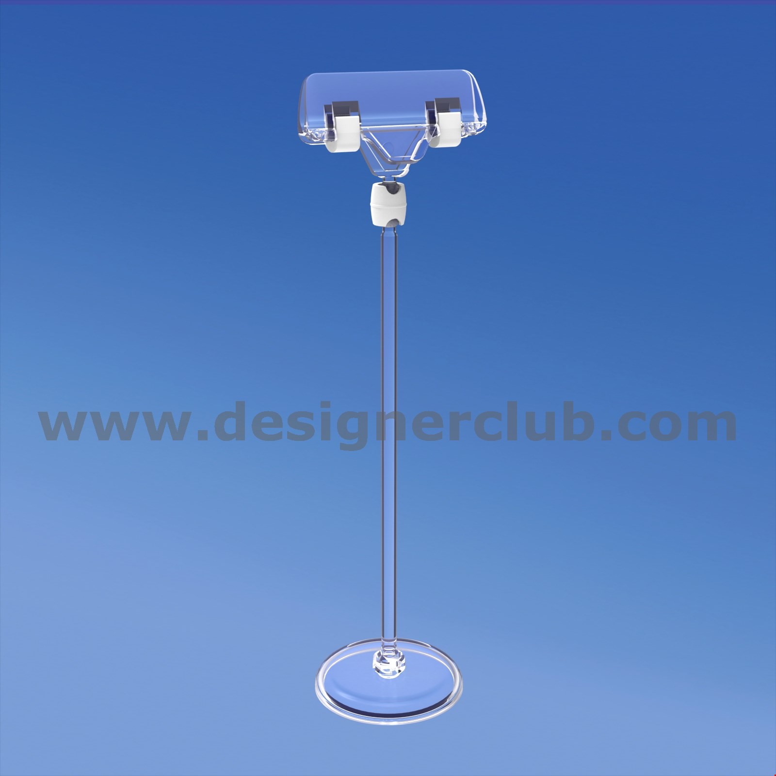 BASE DIAMETRO MM. 50 CON ASTA MM. 150 E PORTA MESSAGGIO A PINZA MM. 56