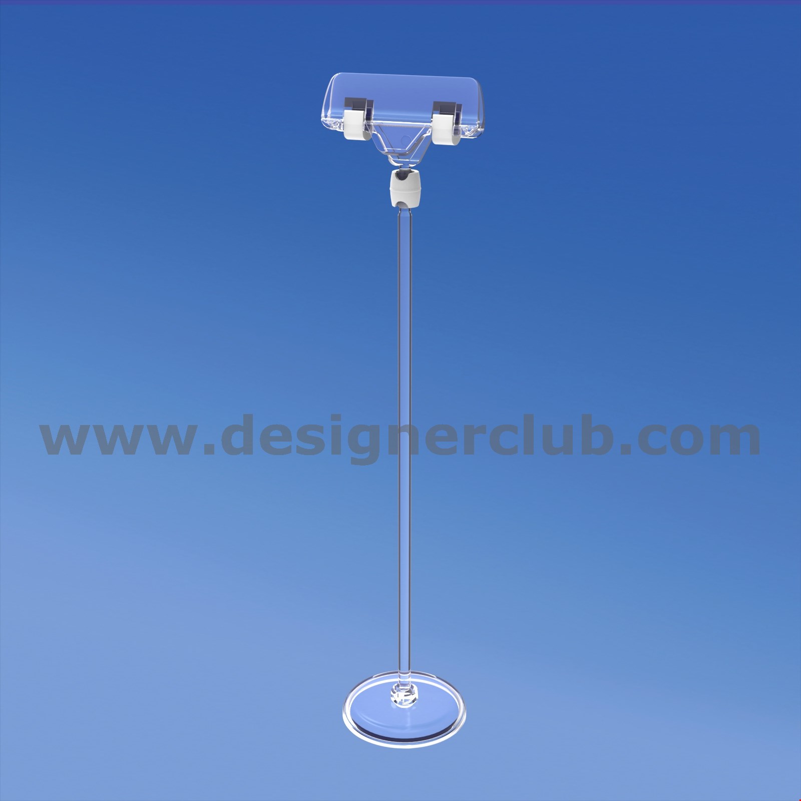 BASE DIAMETRO MM. 50 CON ASTA MM. 200 E PORTA MESSAGGIO A PINZA MM. 56