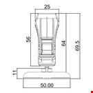 BASE DIAMETRO MM. 50 CON PINZA