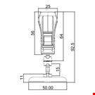 BASE DIAMETRO MM. 50 CON ASTA MM. 15 E PINZA