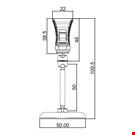 BASE DIAMETRO MM. 50 CON ASTA MM. 50 E MINI PINZA