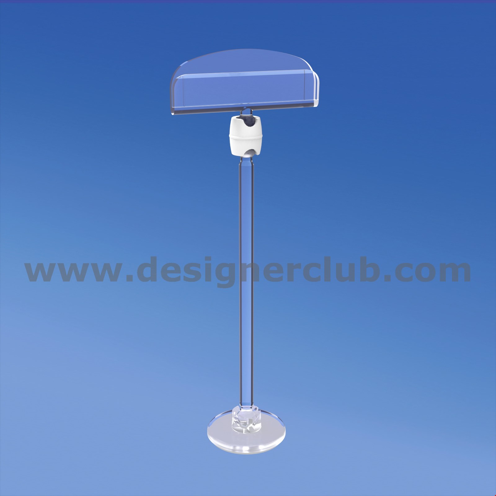 MINI-BASE ADHÉSIVE Ø 30 MM. AVEC TIGE 100 MM. ET PORTE-MESSAGE 50 MM