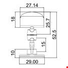 MINI BASE ADESIVA DIAMETRO MM. 30 CON ASTA MM. 15 E PORTA MESSAGGIO MM. 27