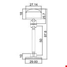 MINI BASE ADESIVA DIAMETRO MM. 30 CON ASTA MM. 50 E PORTA MESSAGGIO MM. 27