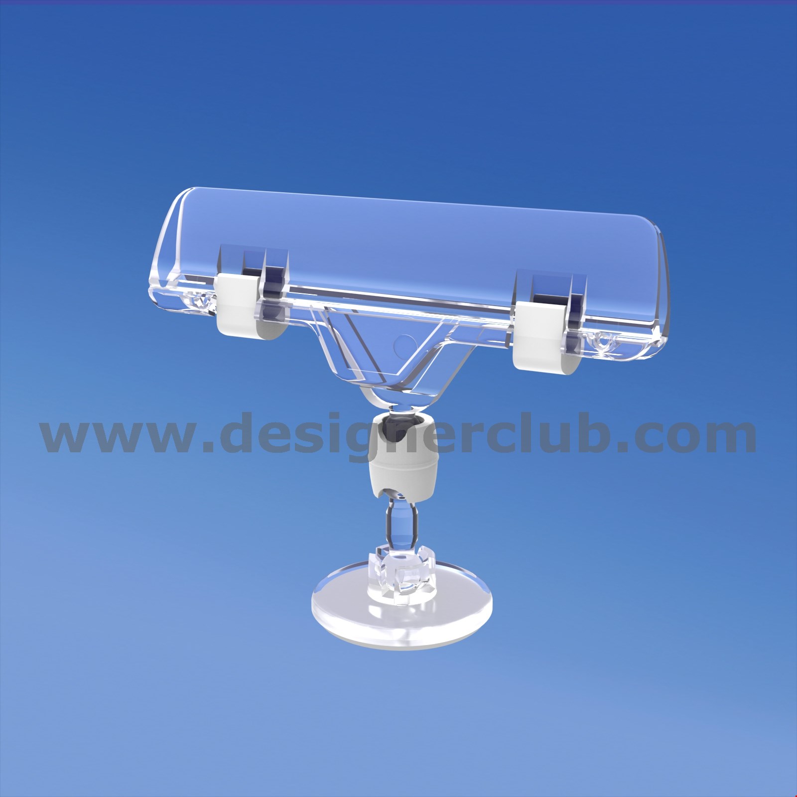 MINI BASE ADESIVA DIAMETRO MM. 30 CON ASTA MM. 15 E PORTA MESSAGGIO A PINZA MM. 80