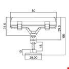 MINI BASE ADESIVA DIAMETRO MM. 30 CON ASTA MM. 15 E PORTA MESSAGGIO A PINZA MM. 80
