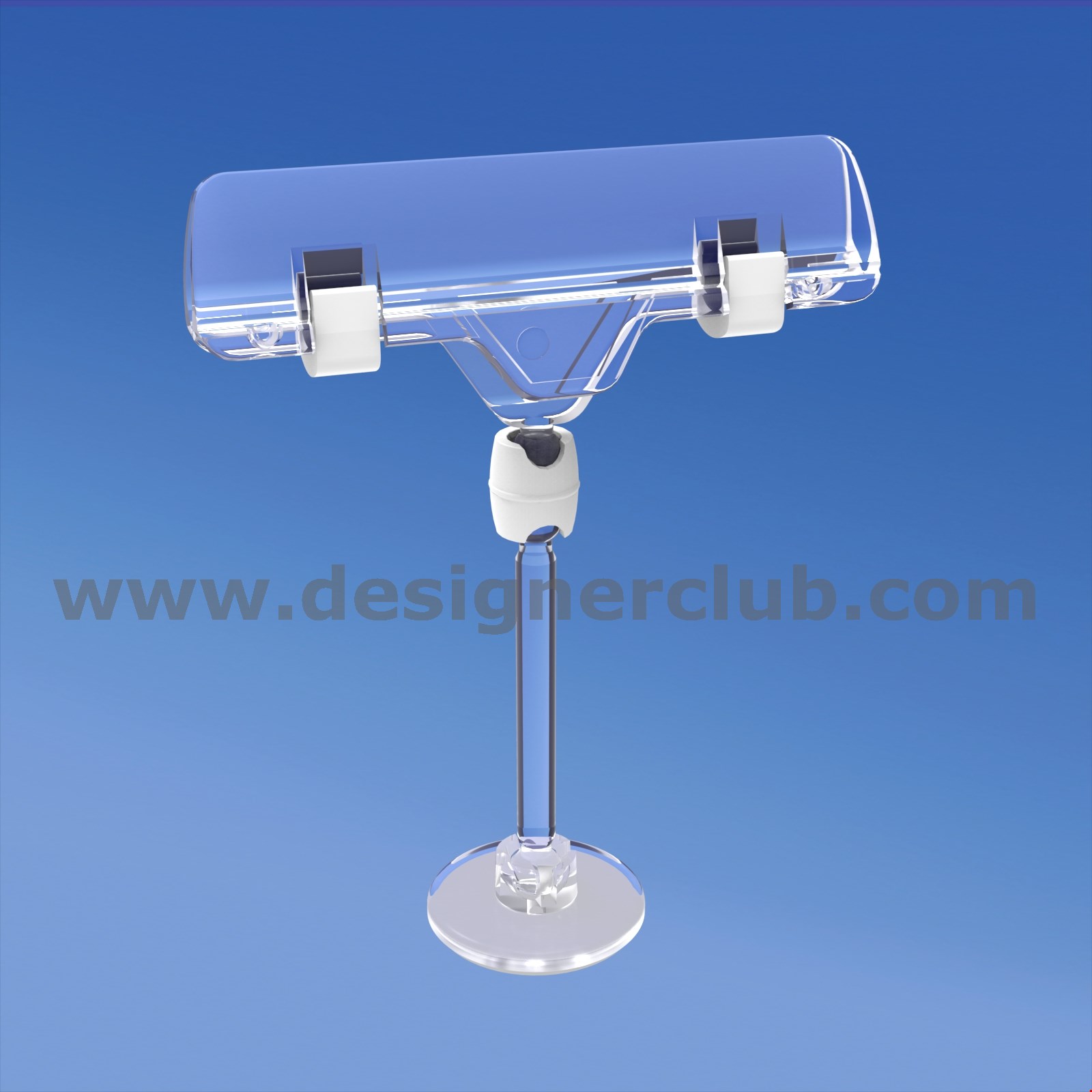 MINI BASE ADESIVA DIAMETRO MM. 30 CON ASTA MM. 50 E PORTA MESSAGGIO A PINZA MM. 80