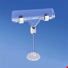 MINI BASE ADESIVA DIAMETRO MM. 30 CON ASTA MM. 50 E PORTA MESSAGGIO A PINZA MM. 80