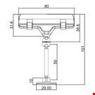 MINI BASE ADESIVA DIAMETRO MM. 30 CON ASTA MM. 50 E PORTA MESSAGGIO A PINZA MM. 80