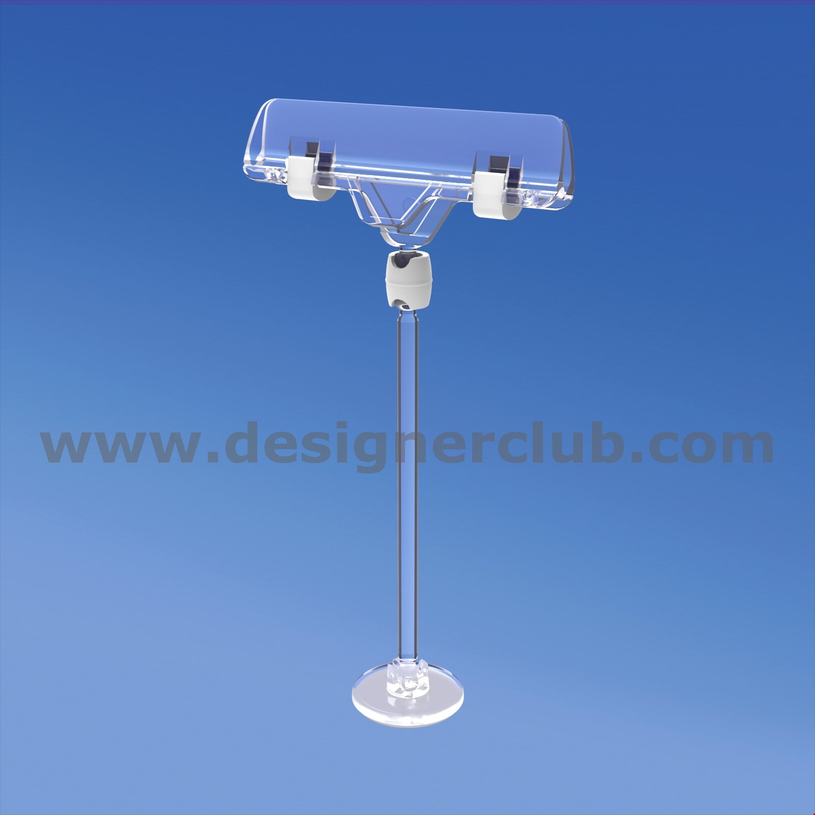 MINI BASE ADESIVA DIAMETRO MM. 30 CON ASTA MM. 100 E PORTA MESSAGGIO A PINZA MM. 80