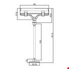 MINI BASE ADESIVA DIAMETRO MM. 30 CON ASTA MM. 100 E PORTA MESSAGGIO A PINZA MM. 80