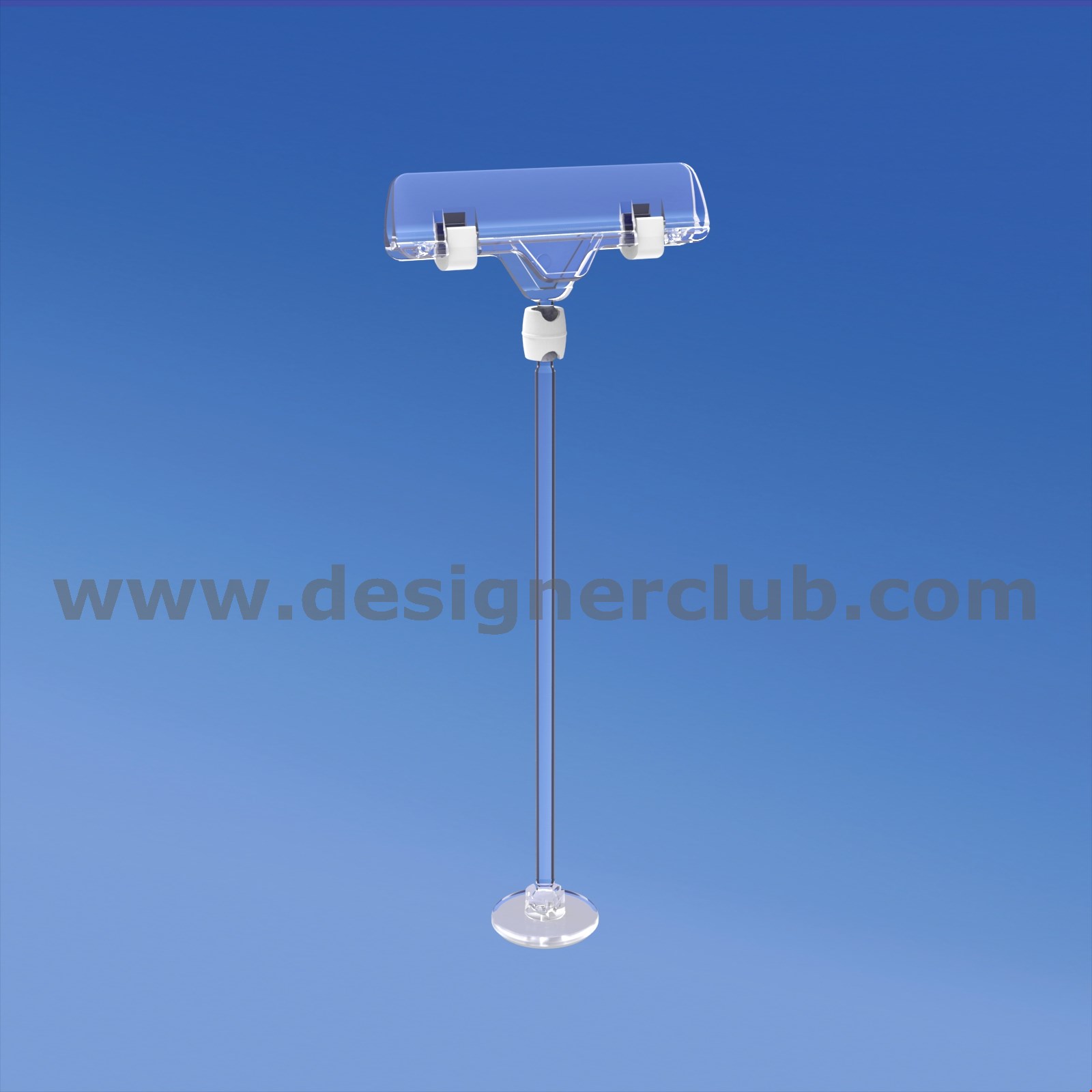 MINI BASE ADESIVA DIAMETRO MM. 30 CON ASTA MM. 150 E PORTA MESSAGGIO A PINZA MM. 80