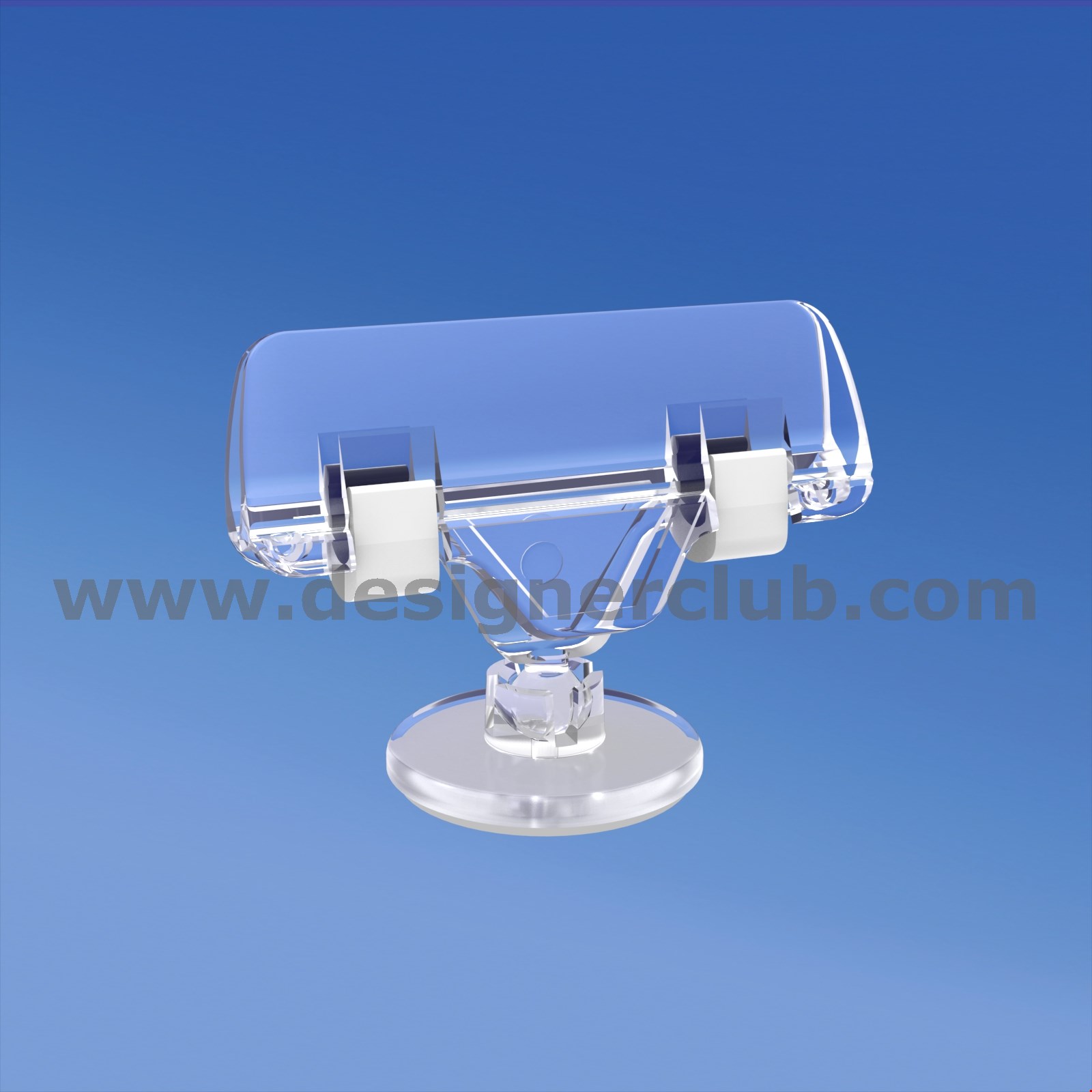 MINI BASE ADESIVA DIAMETRO MM. 30 CON PORTA MESSAGGIO A PINZA MM. 56