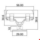 MINI BASE ADESIVA DIAMETRO MM. 30 CON PORTA MESSAGGIO A PINZA MM. 56
