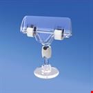 MINI BASE ADESIVA DIAMETRO MM. 30 CON ASTA MM. 15 E PORTA MESSAGGIO A PINZA MM. 56