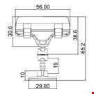 MINI BASE ADESIVA DIAMETRO MM. 30 CON ASTA MM. 15 E PORTA MESSAGGIO A PINZA MM. 56